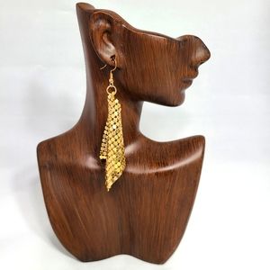Gold Bib Earrings and Necklace